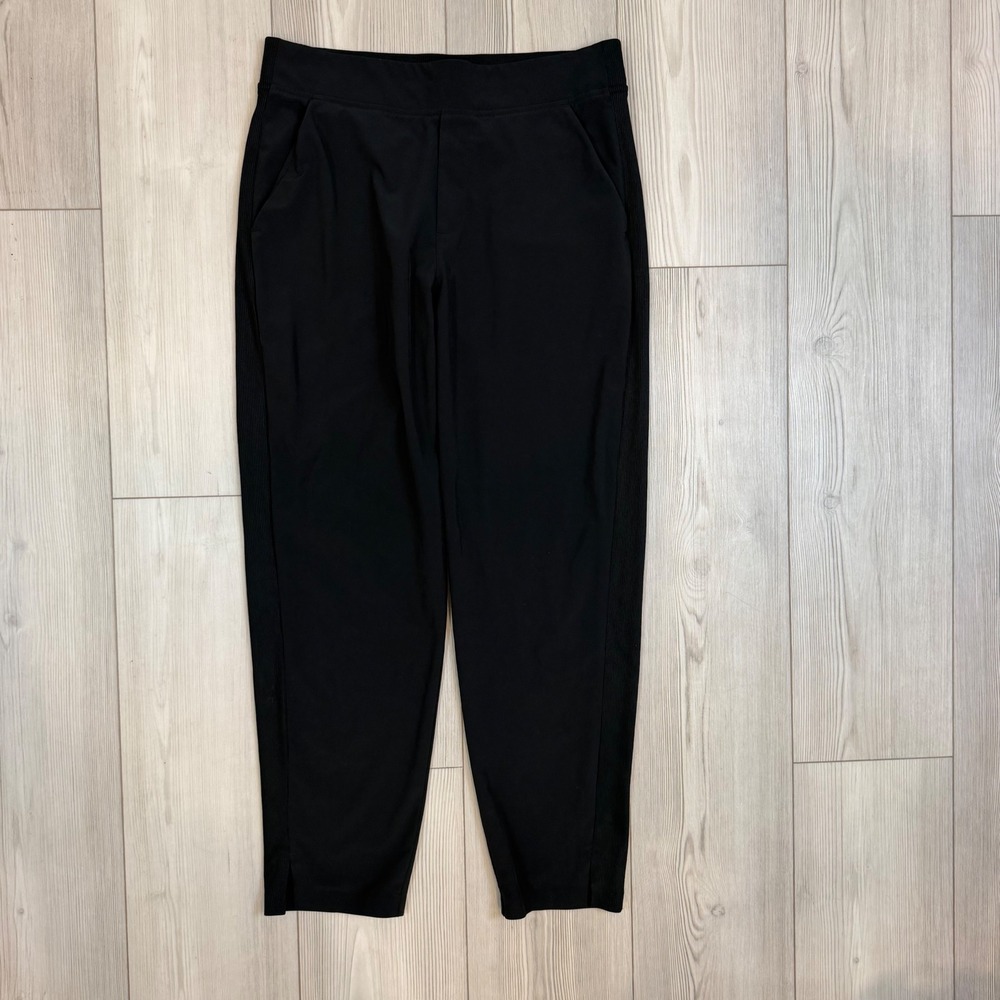 Athleta Brooklyn Ankle Pant Black Tapered Travel Trousers 198671 Size 10